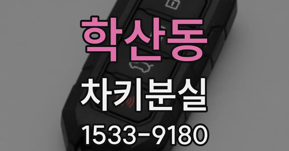 학산동 차키분실
