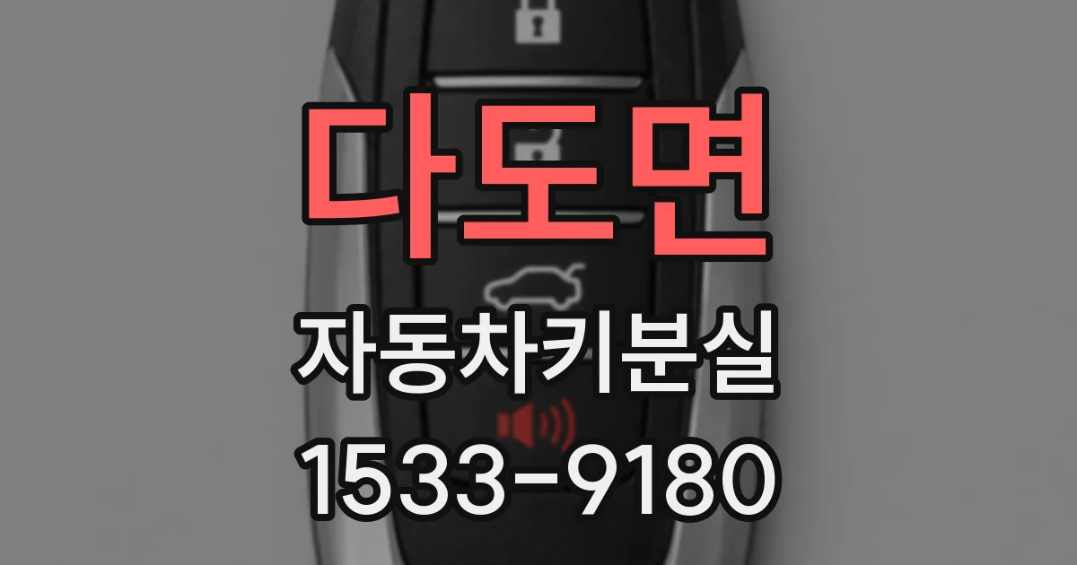 다도면 자동차키분실
