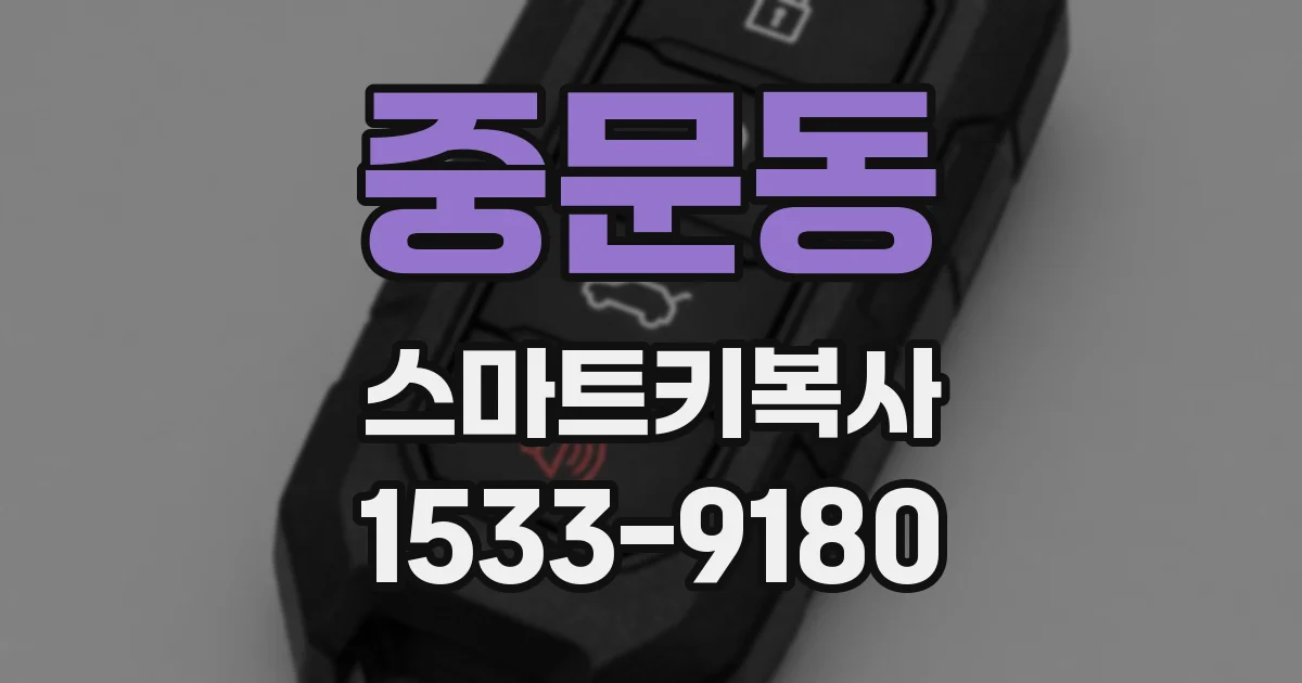 중문동 스마트키복사
