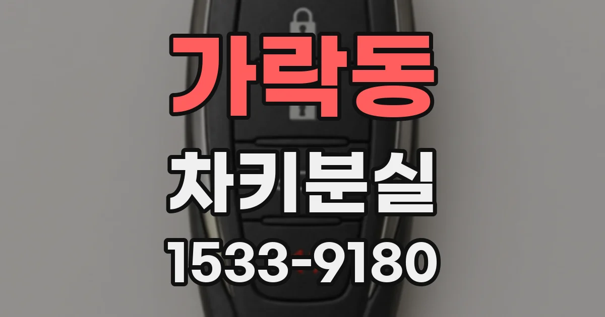 가락동 차키분실