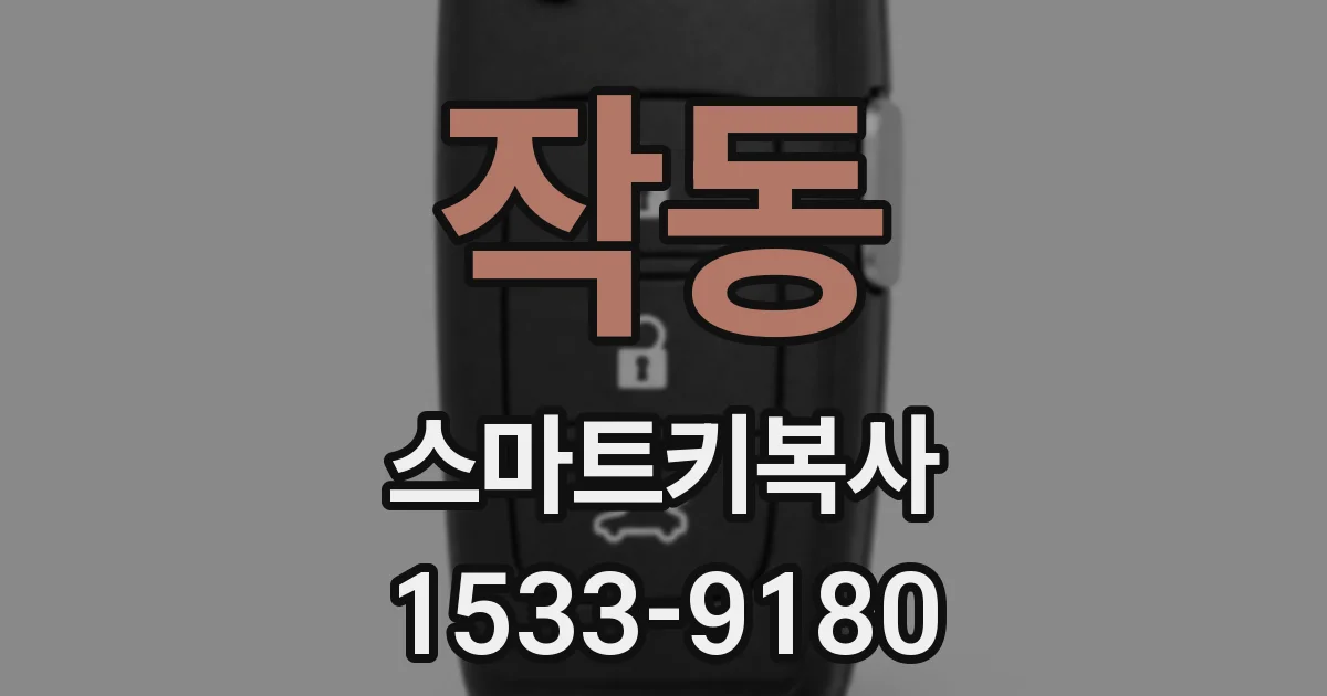 작동 스마트키복사