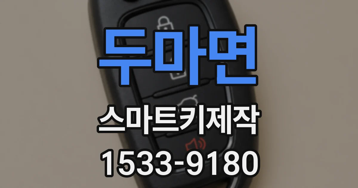 두마면 스마트키제작