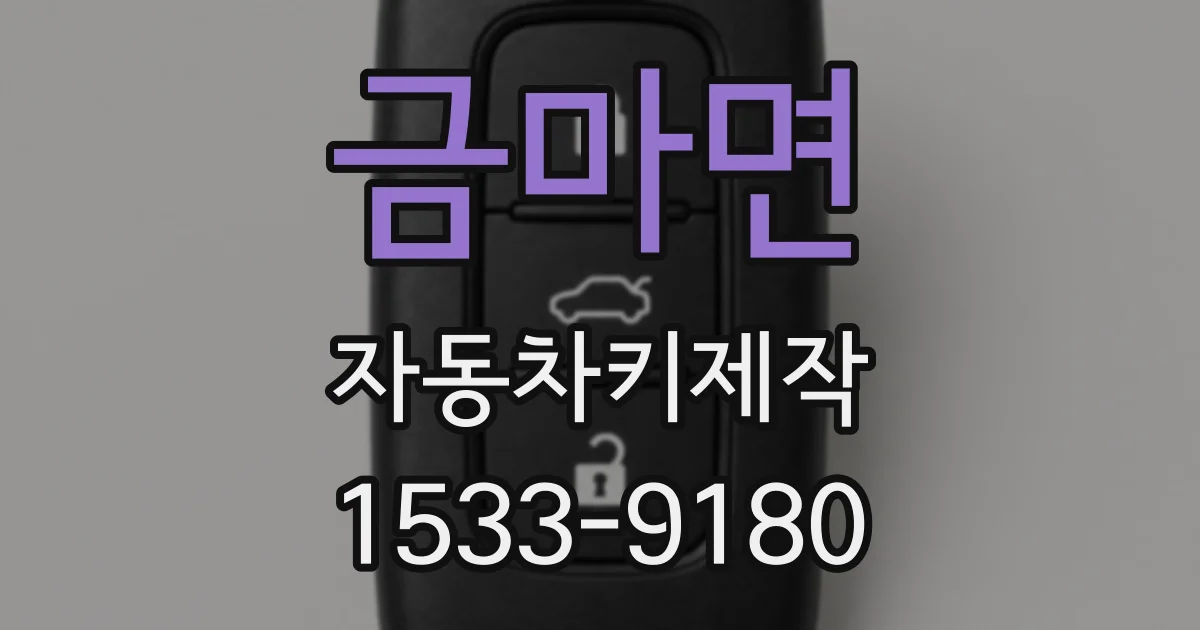 금마면 자동차키제작