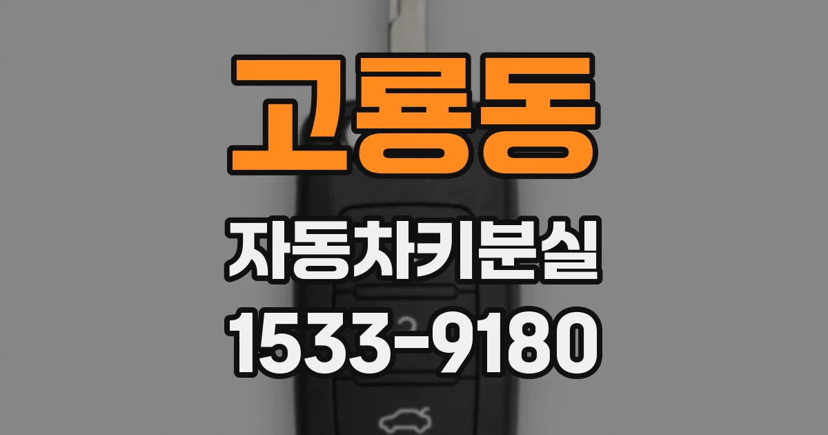 고룡동 자동차키분실