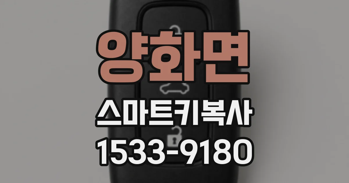 양화면 스마트키복사