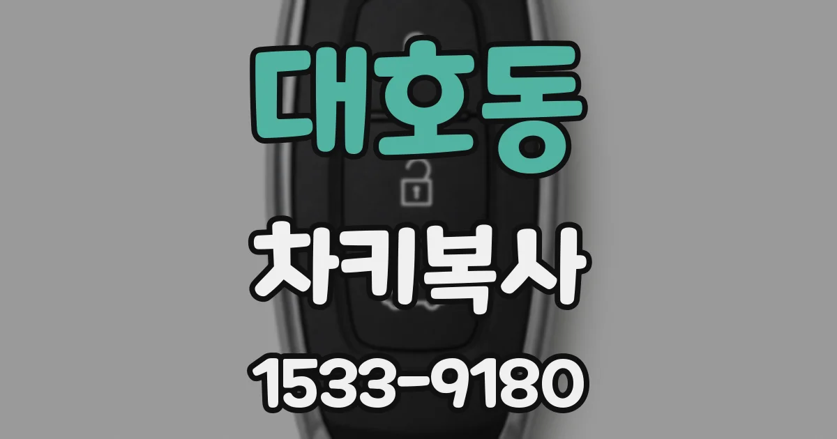 대호동 차키복사