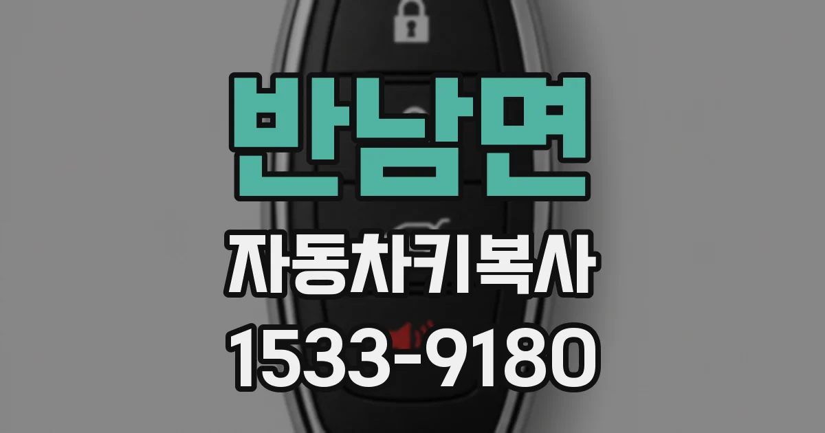 반남면 자동차키복사