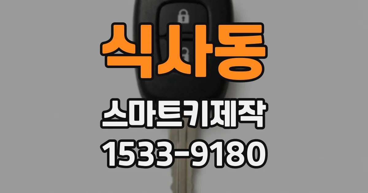 식사동 스마트키제작
