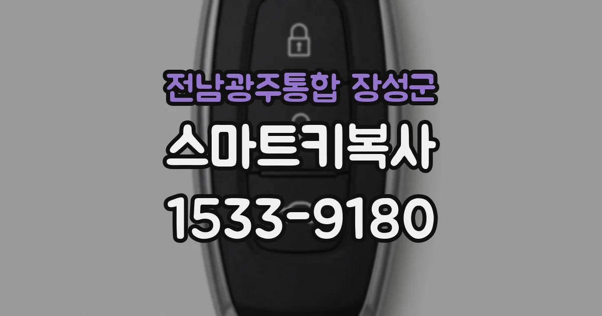 전남광주통합 장성군 스마트키복사