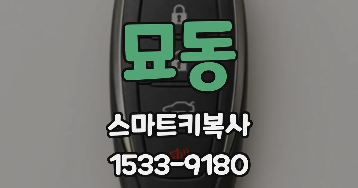 묘동 스마트키복사