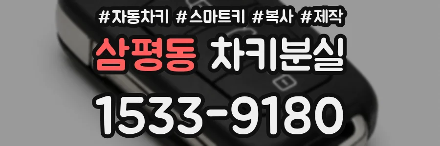 삼평동 차키분실