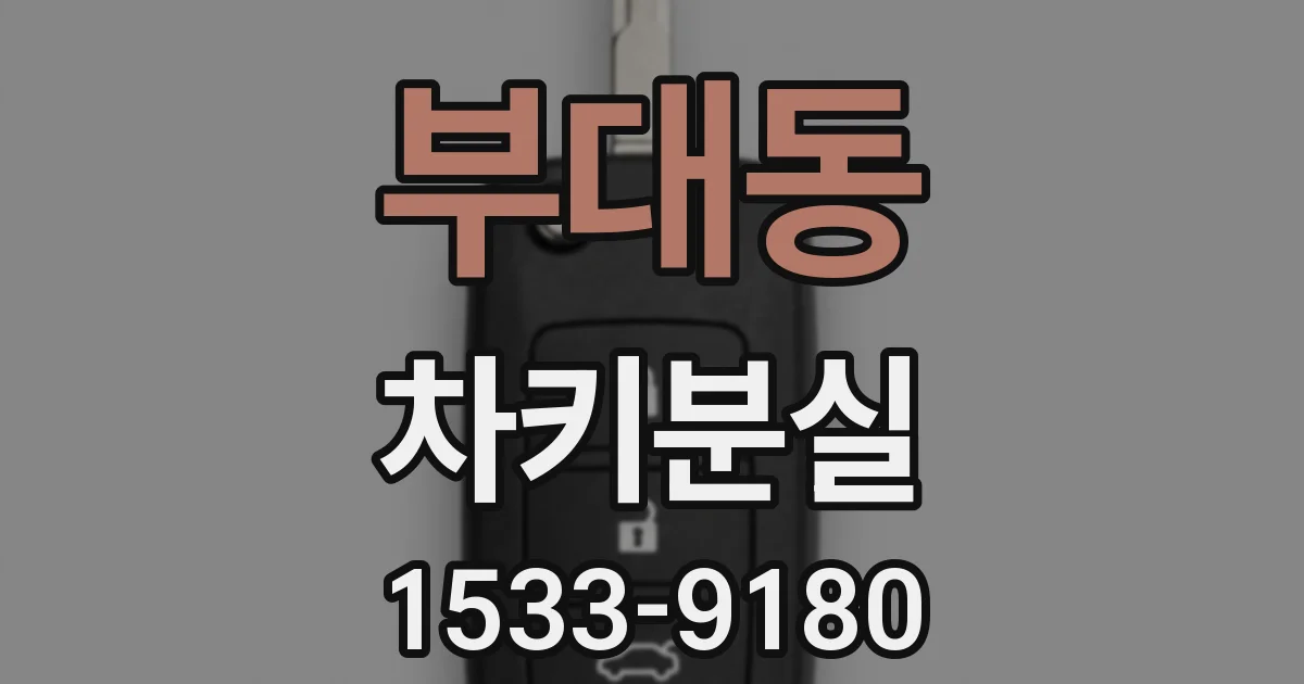 부대동 차키분실