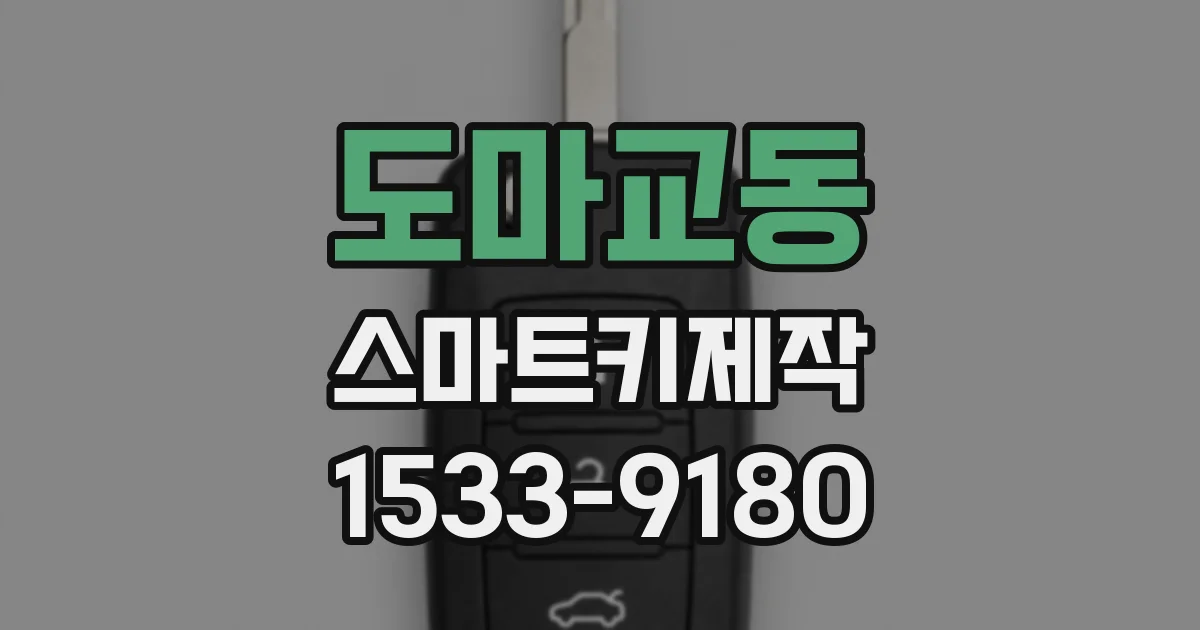 도마교동 스마트키제작