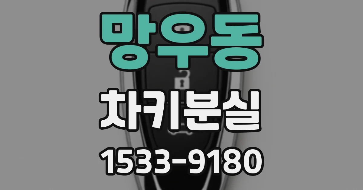 망우동 차키분실