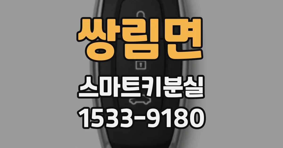 쌍림면 스마트키분실