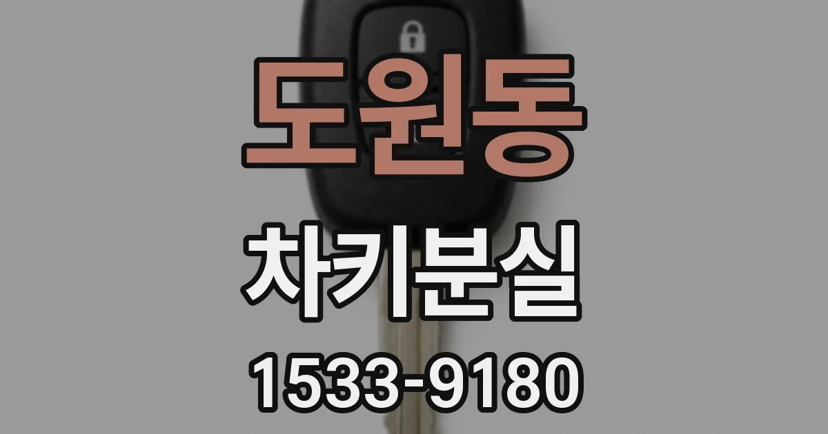 도원동 차키분실