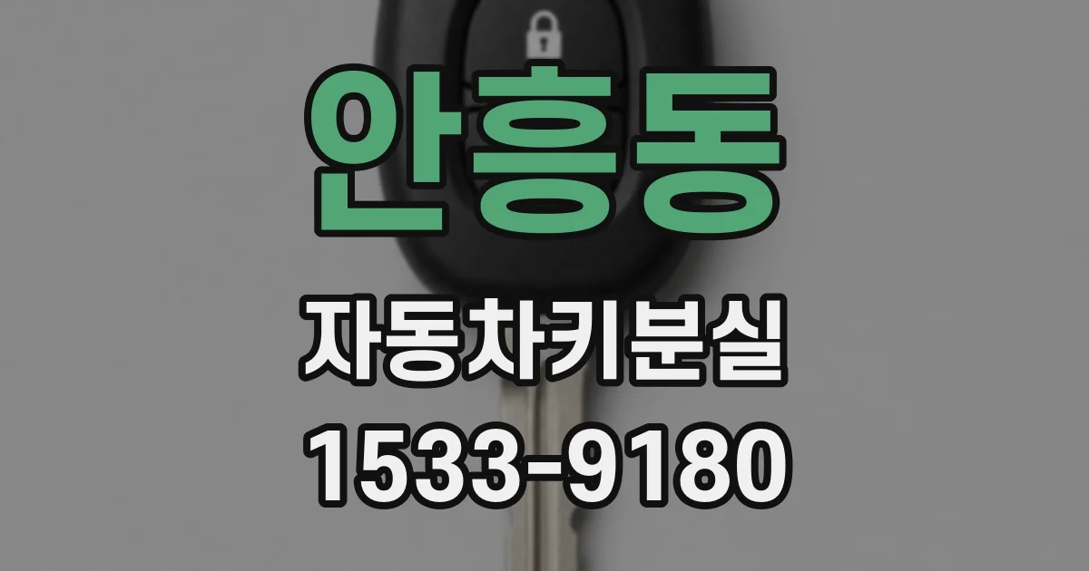 안흥동 자동차키분실