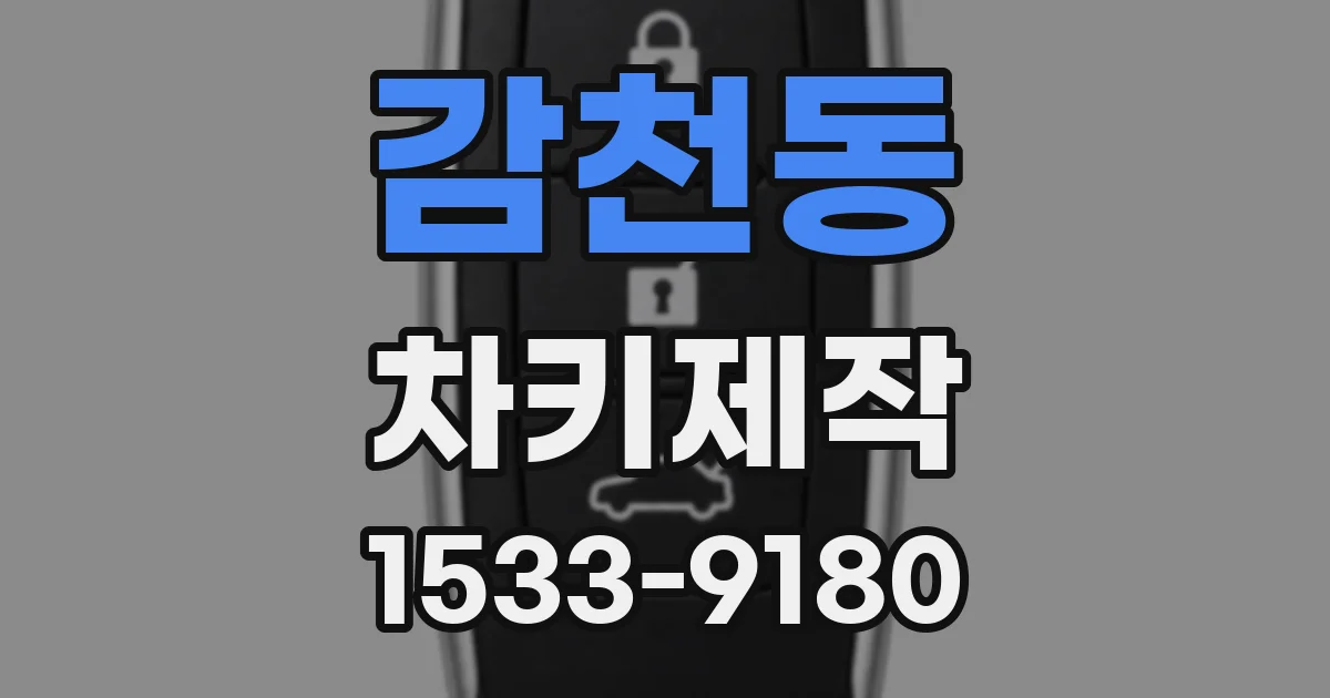 감천동 차키제작