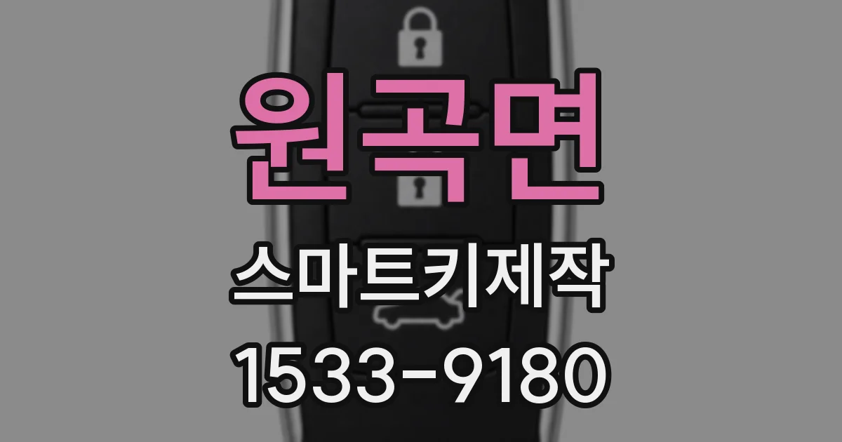 원곡면 스마트키제작