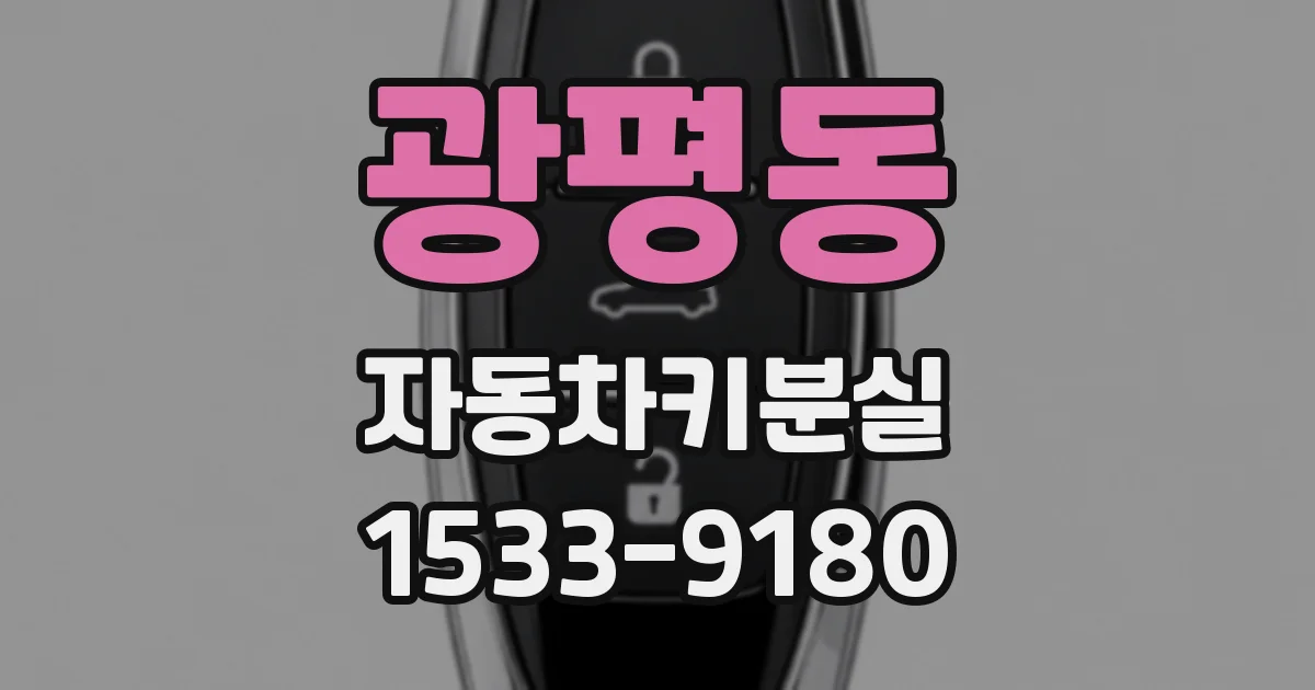 광평동 자동차키분실