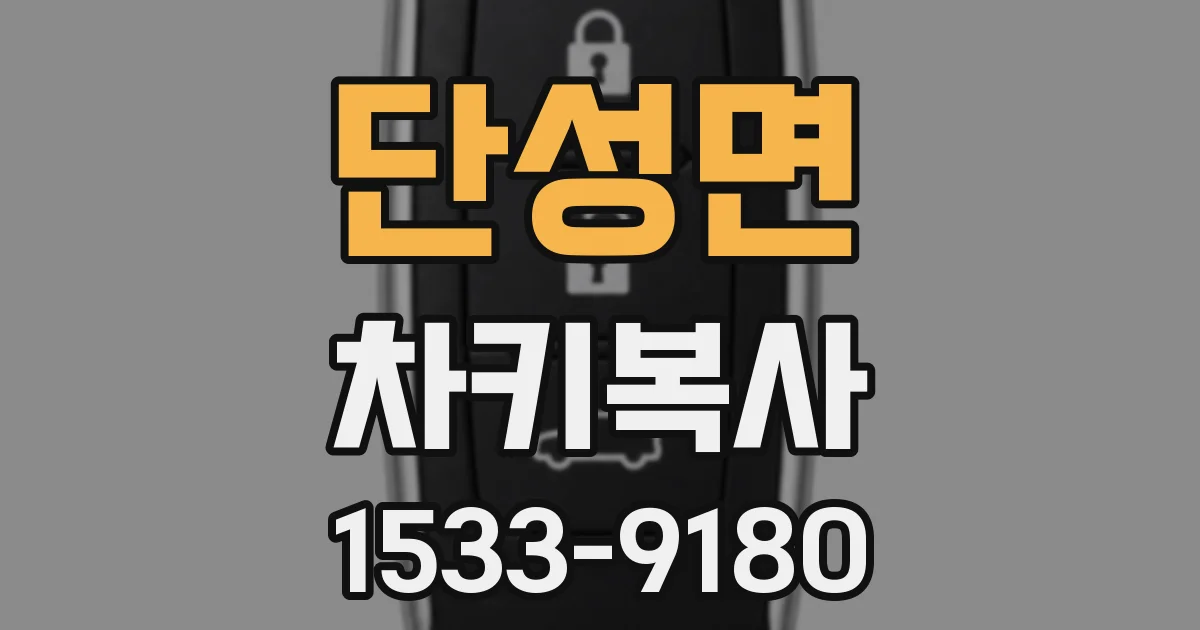 단성면 차키복사