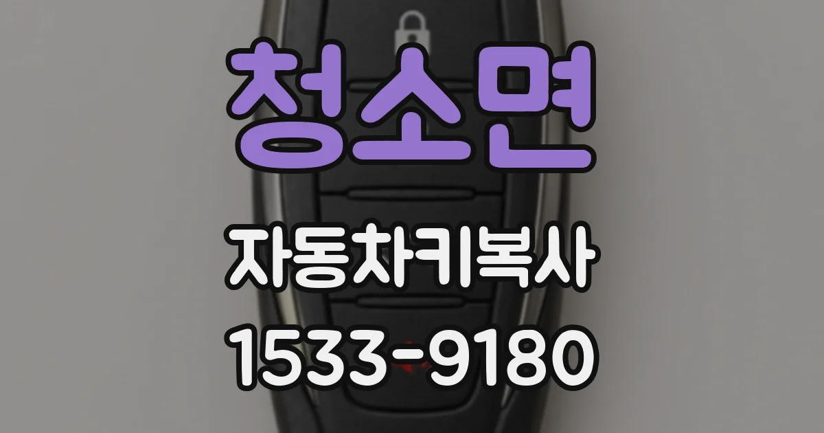 청소면 자동차키복사