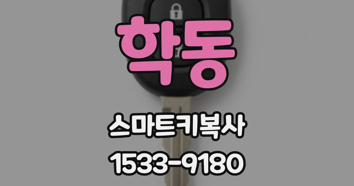 학동 스마트키복사
