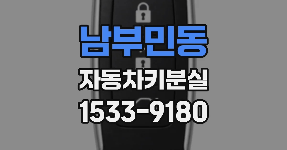 남부민동 자동차키분실