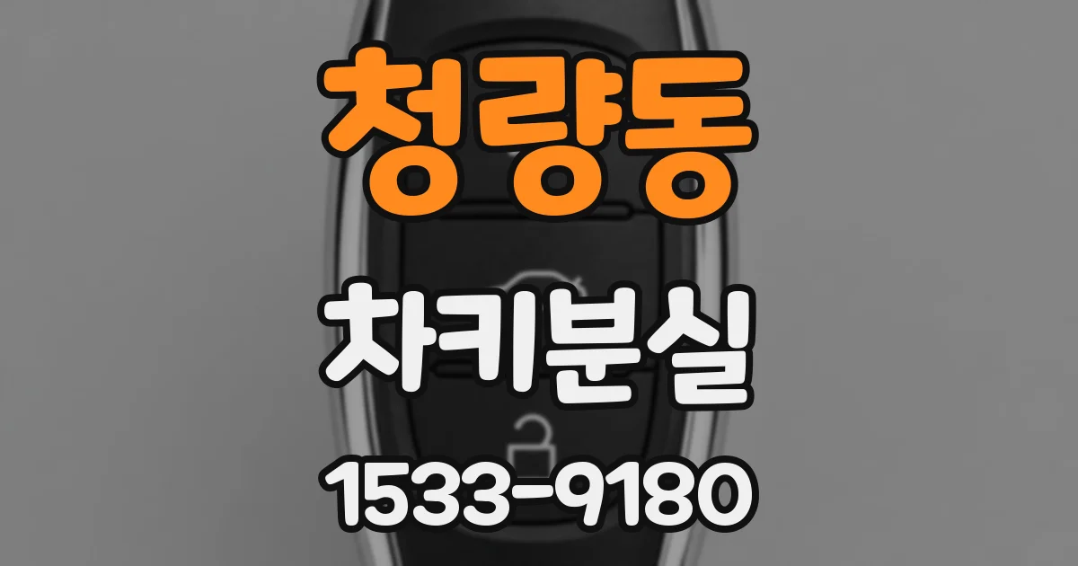 청량동 차키분실