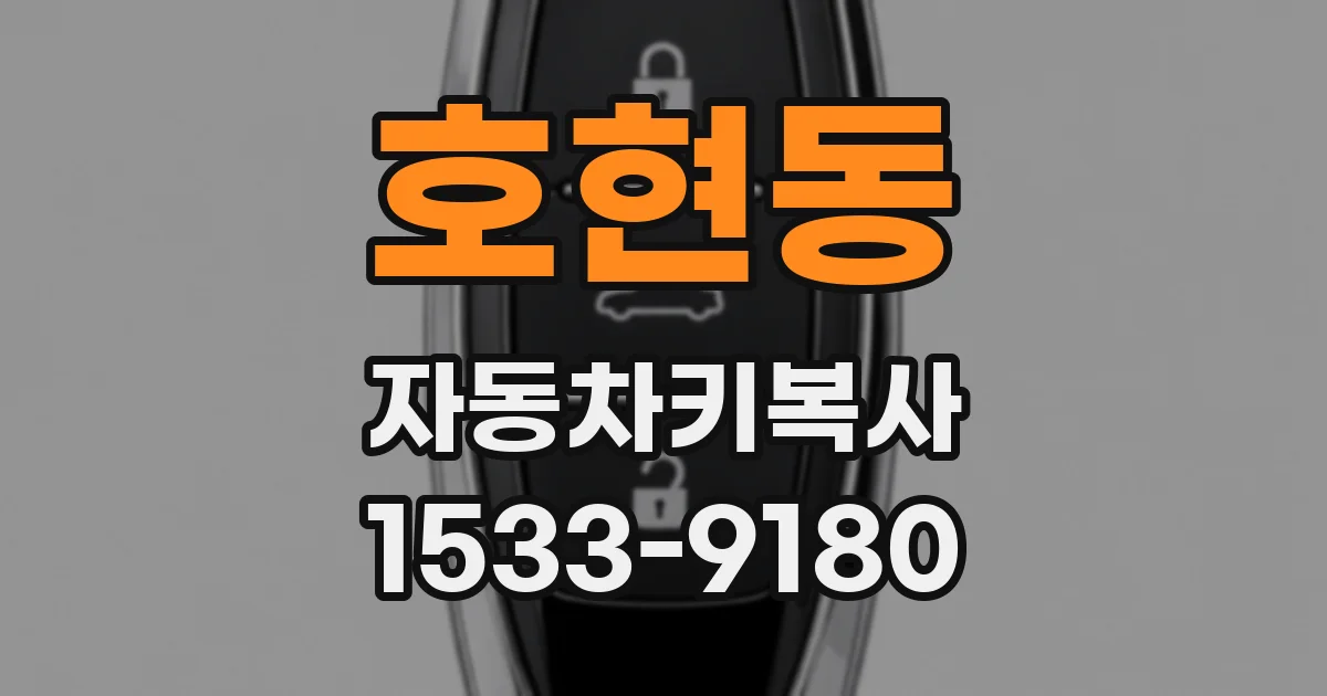 호현동 자동차키복사