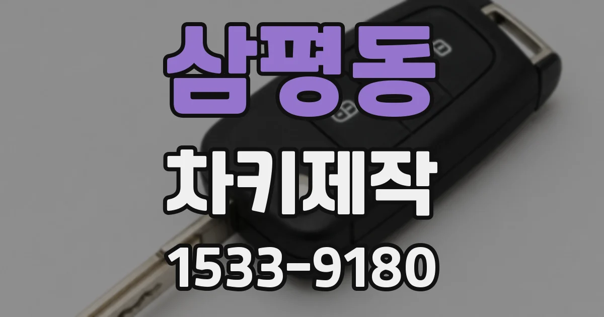 삼평동 차키제작