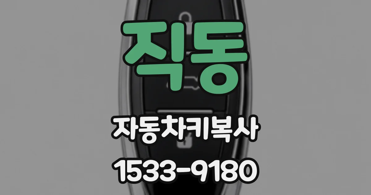 직동 자동차키복사