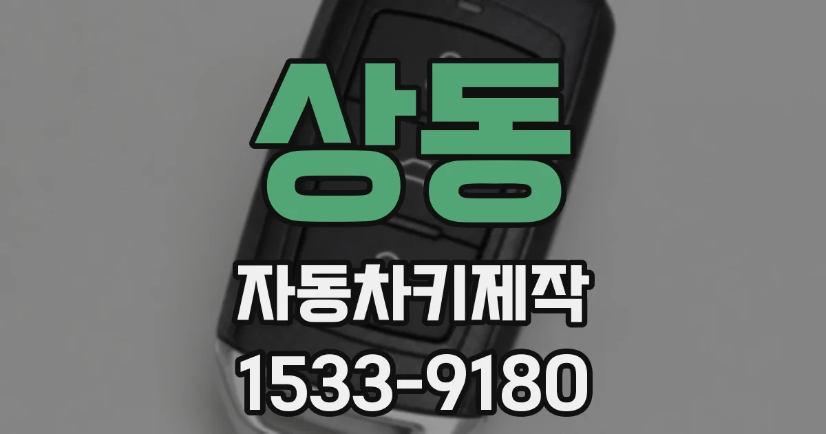 상동 자동차키제작