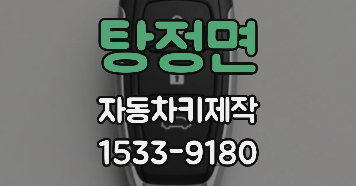 탕정면 자동차키제작