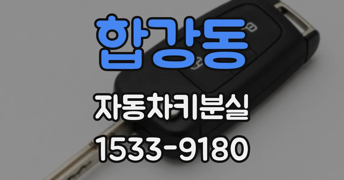 합강동 자동차키분실
