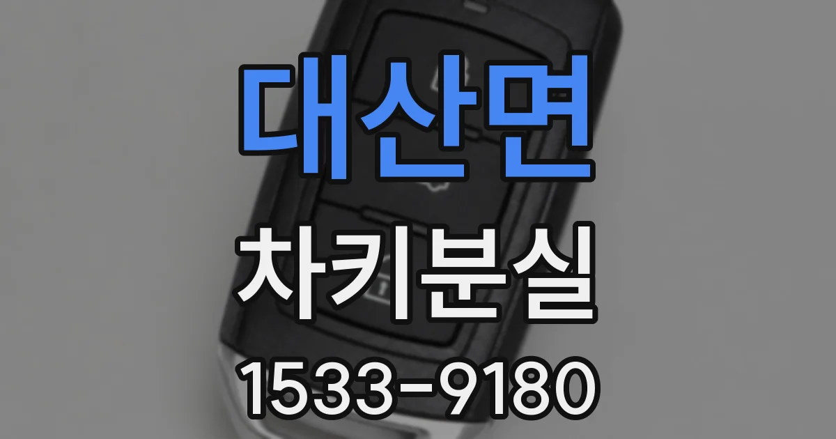 대산면 차키분실