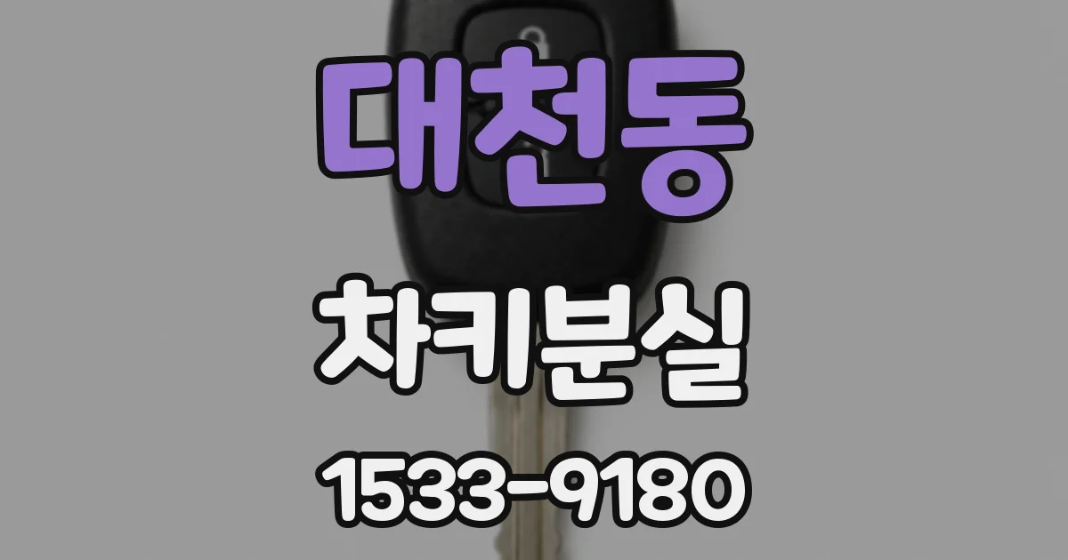 대천동 차키분실