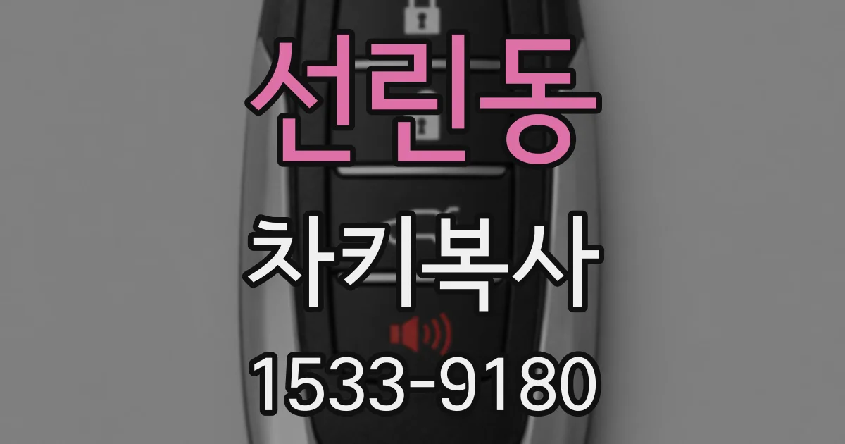 선린동 차키복사