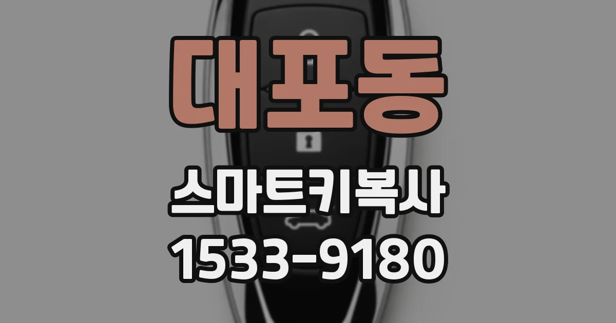 대포동 스마트키복사