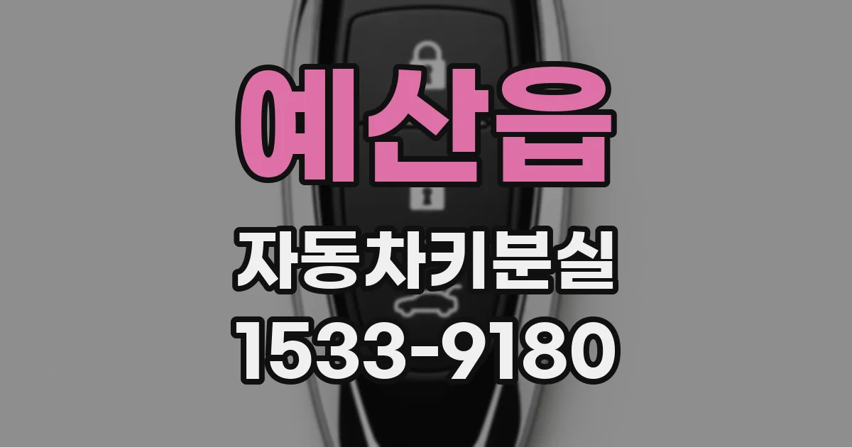 예산읍 자동차키분실