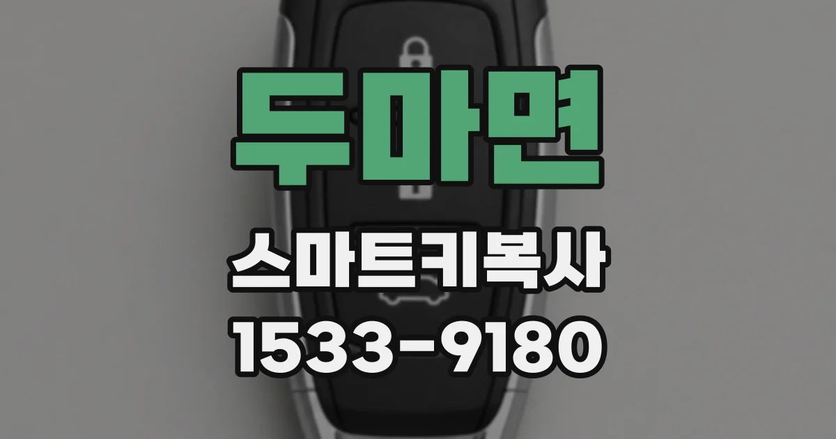 두마면 스마트키복사