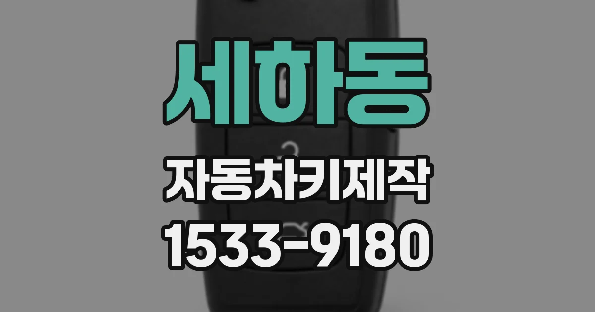 세하동 자동차키제작