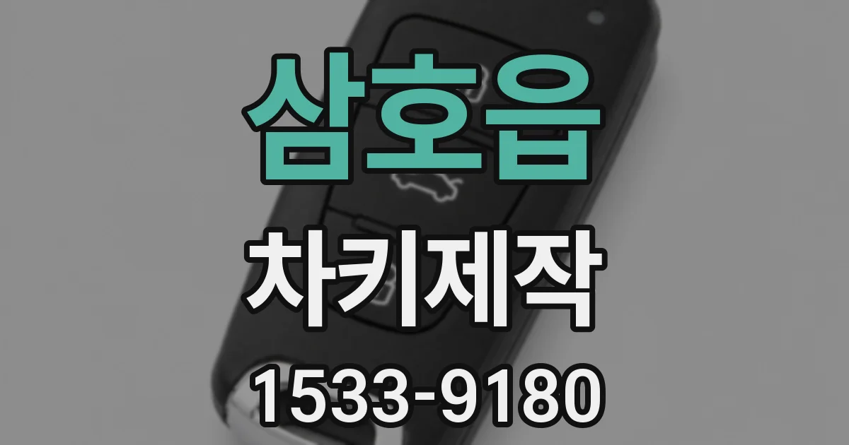 삼호읍 차키제작