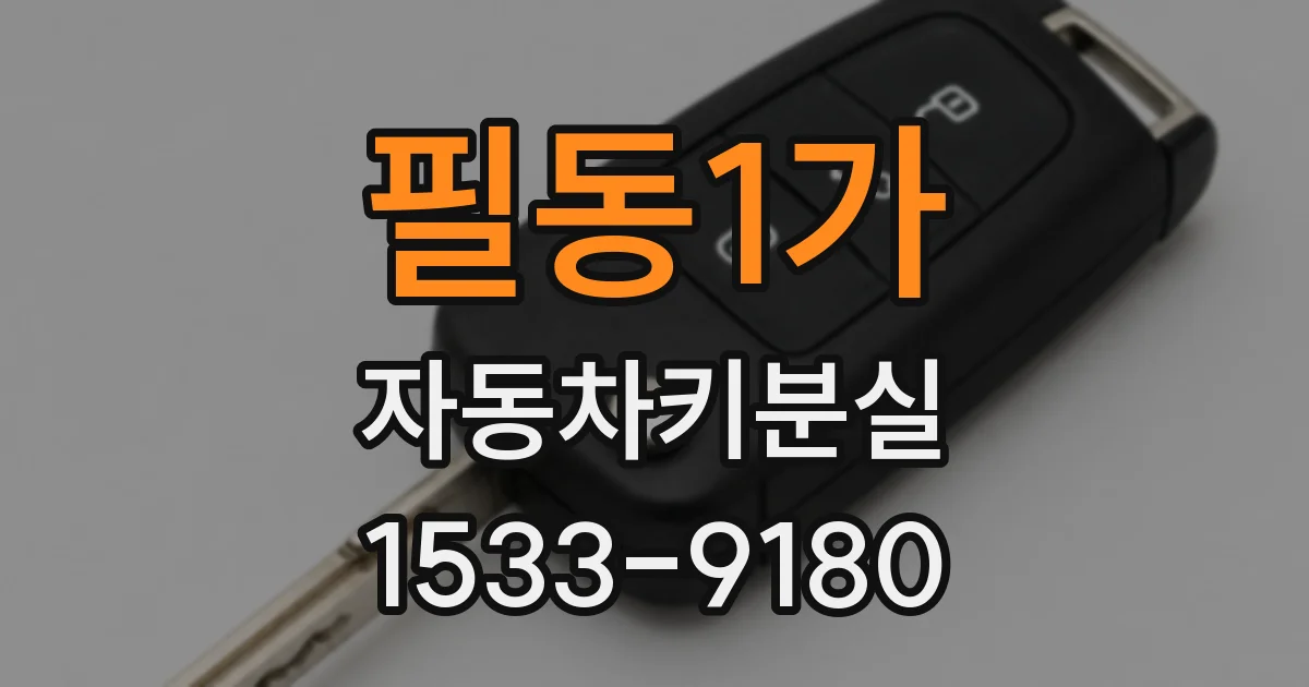 필동1가 자동차키분실