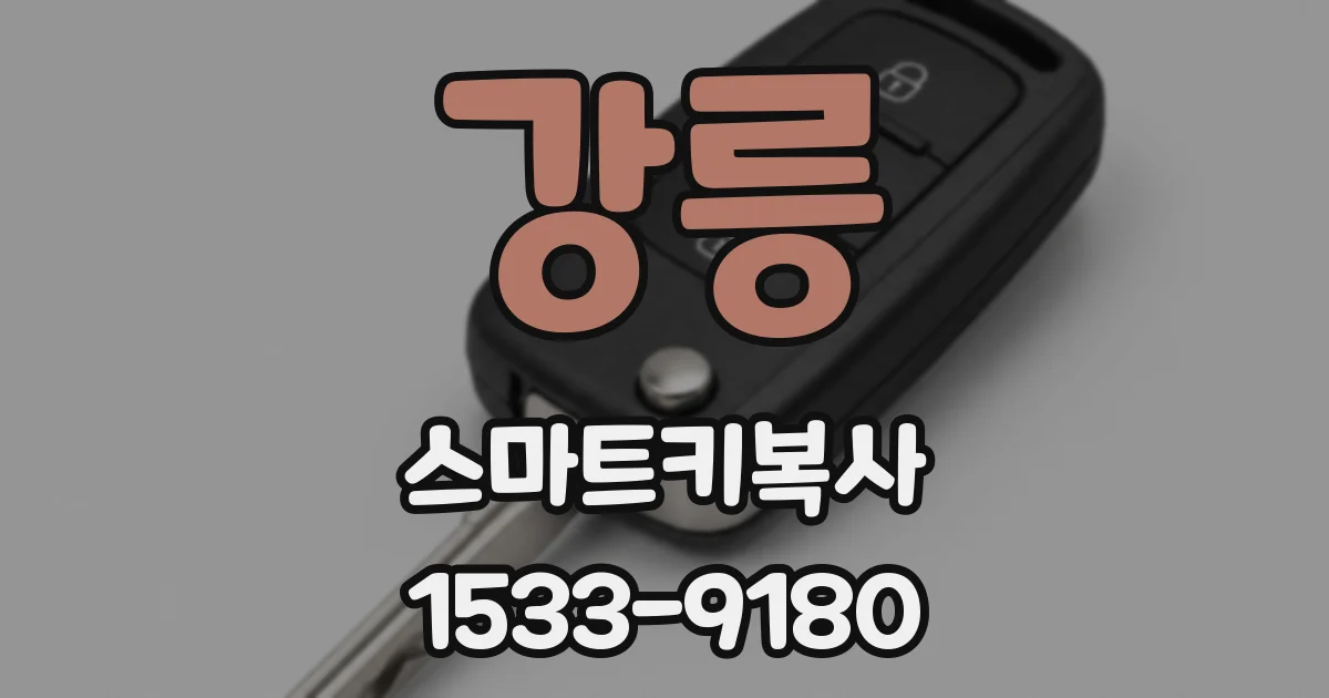 강릉 스마트키복사