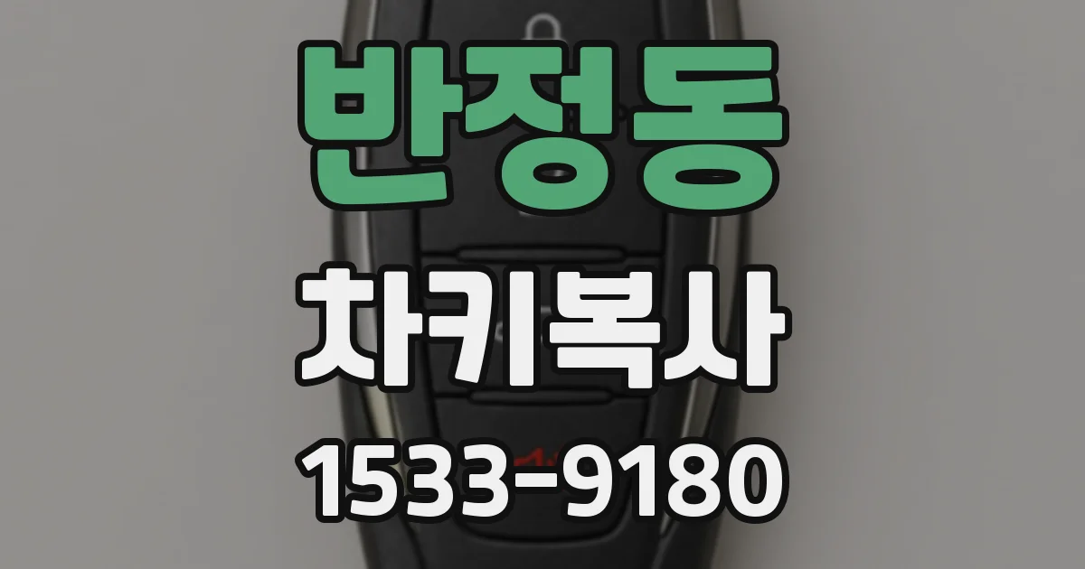 반정동 차키복사
