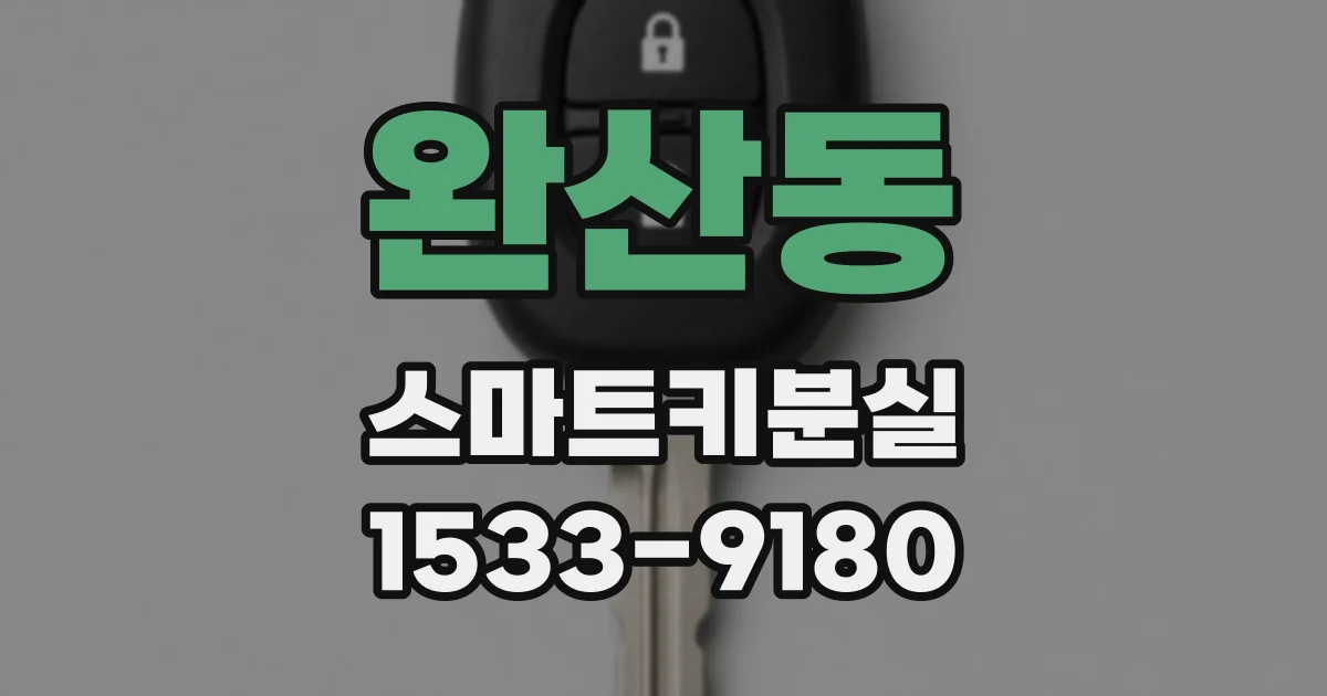 완산동 스마트키분실