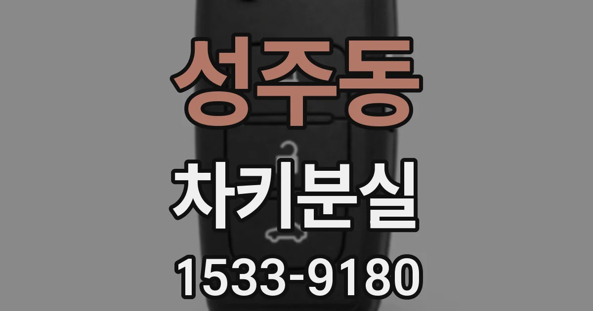 성주동 차키분실