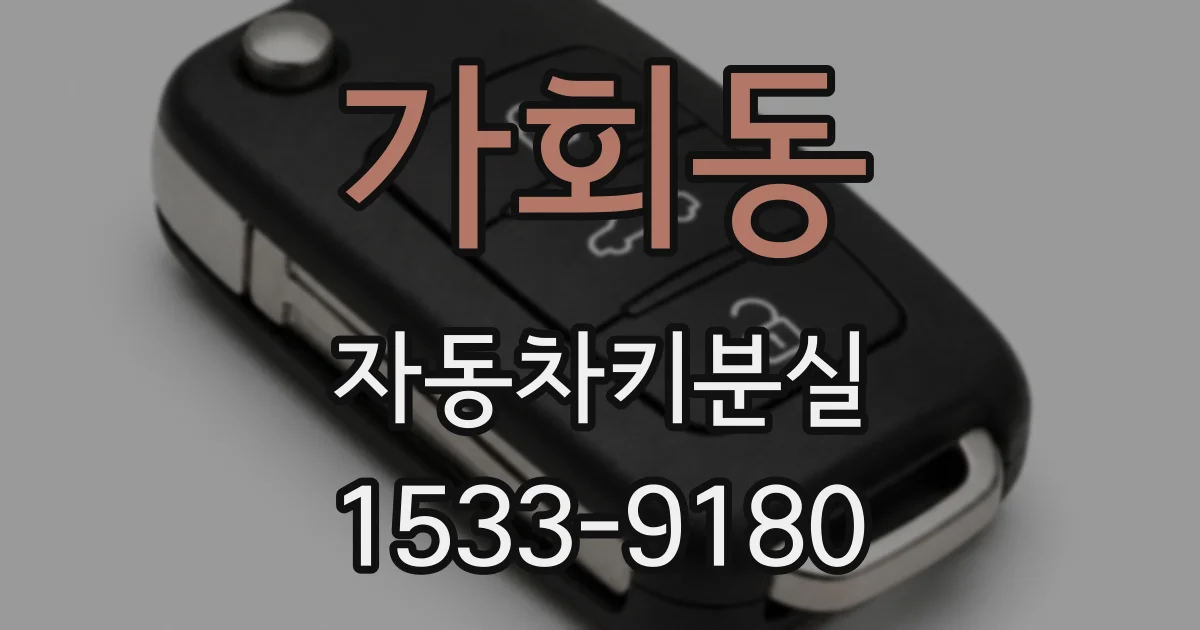 가회동 자동차키분실