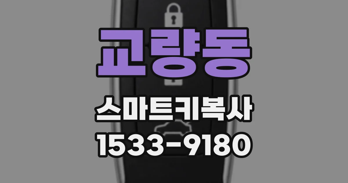교량동 스마트키복사